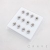 SUNFLOWER MULTI CZ MARQUISE LEAF POLISH 316L SURGICAL STEEL L-SHAPE NOSE BOX